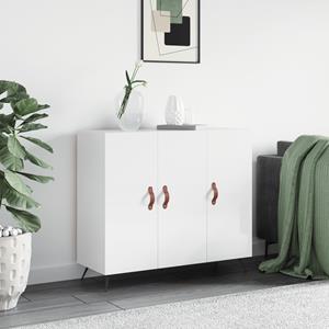 VidaXL Dressoir 90x34x80 cm bewerkt hout hoogglans wit