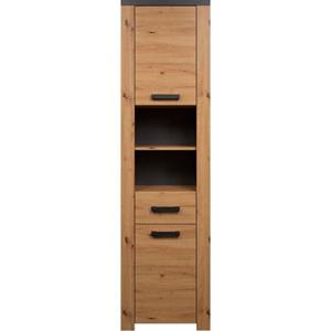 Trendteam Home affaire Hochschrank "Ambres", (1 St.), matte Echtholzoptik, ca. 53 cm breit, Türanschlag L/R, Melamin