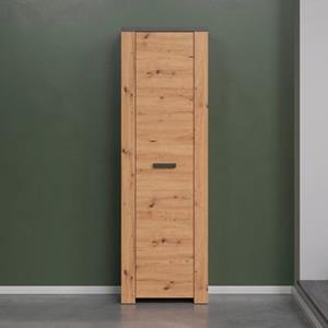 Trendteam Home affaire Hochschrank "Ambres", (1 St.), matte Echtholzoptik, ca. 62 cm breit, ausziehbare Kleiderstange