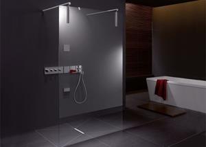 Kermi Walk-in Shower Free Xs Inloopdouche 120x200 Met Profiel M/plafondsteun Zilver Glans-helder Clean