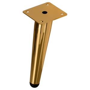 Duraline Tafelpoot Conisch Geborsteld Goud 15cm 4pp