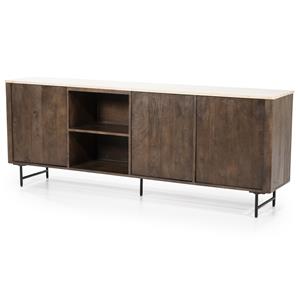 Eleonora Dressoir Lio Mangohout en Travertin, 200cm - Bruin