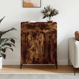 VidaXL Dressoir 69,5x34x90 cm bewerkt hout gerookt eikenkleurig