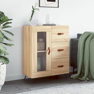 VidaXL Dressoir 69,5x34x90 cm bewerkt hout sonoma eikenkleurig