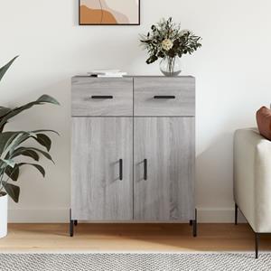 VidaXL Dressoir 69,5x34x90 cm bewerkt hout grijs sonoma eikenkleurig
