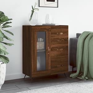 VidaXL Dressoir 69,5x34x90 cm bewerkt hout bruineikenkleurig