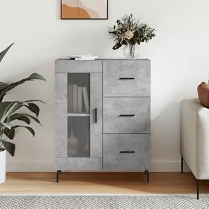 VidaXL Dressoir 69,5x34x90 cm bewerkt hout betongrijs