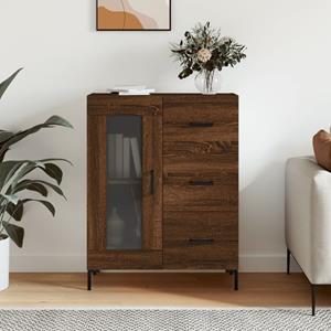 VidaXL Dressoir 69,5x34x90 cm bewerkt hout bruineikenkleurig