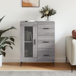 VidaXL Dressoir 69,5x34x90 cm bewerkt hout grijs sonoma eikenkleurig