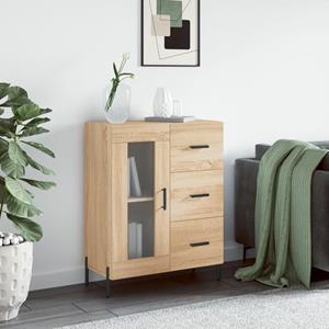 VidaXL Dressoir 69,5x34x90 cm bewerkt hout sonoma eikenkleurig