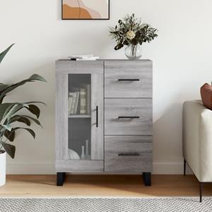 VidaXL Dressoir 69,5x34x90 cm bewerkt hout grijs sonoma eikenkleurig