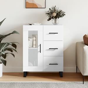 VidaXL Dressoir 69,5x34x90 cm bewerkt hout wit