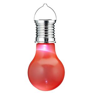 Solar party feestlampje lichtbolletjes rood voor buiten 10 cm -