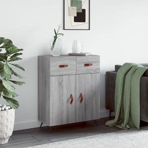 VidaXL Dressoir 69,5x34x90 cm bewerkt hout grijs sonoma eikenkleurig