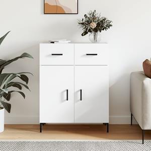 VidaXL Dressoir 69,5x34x90 cm bewerkt hout wit