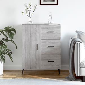 VidaXL Dressoir 69,5x34x90 cm bewerkt hout grijs sonoma eikenkleurig