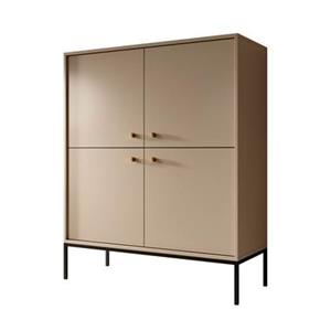 Meubella Dressoir Moreno - Beige - 104 cm - Hoog