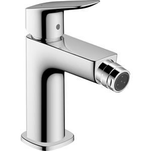 hansgrohe Bidetarmatur "Logis", 11cm, Fine mit Zugstangen-Ablaufgarnitur, chrom