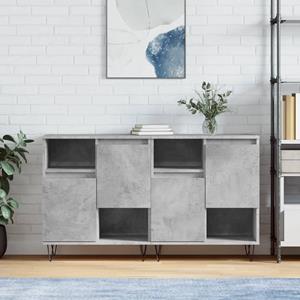 VidaXL Dressoirs 2 st bewerkt hout betongrijs