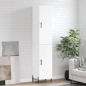 Hoge kast 34,5x34x180 cm bewerkt hout wit