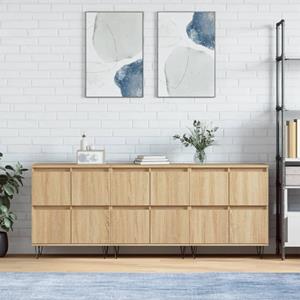 VidaXL Dressoirs 3 st bewerkt hout sonoma eiken
