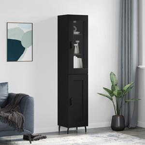 bonnevie Highboard,Kommode Schwarz 34,5x34x180 cm Holzwerkstoff vidaXL