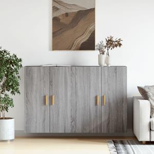 VidaXL Hangkasten 2 st bewerkt hout grijs sonoma eikenkleurig