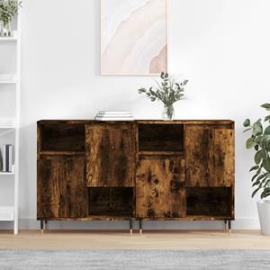 VidaXL Dressoirs 2 st bewerkt hout gerookt eikenkleurig