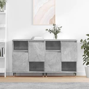 VidaXL Dressoirs 2 st bewerkt hout betongrijs