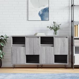 VidaXL Dressoirs 2 st bewerkt hout grijs sonoma eikenkleurig