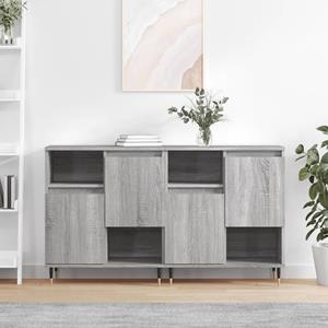 VidaXL Dressoirs 2 st bewerkt hout grijs sonoma eikenkleurig