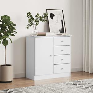 VidaXL Dressoir ALTA 77x35x73 cm massief grenenhout wit