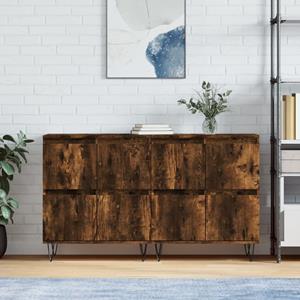 VidaXL Dressoirs 2 st bewerkt hout gerookt eikenkleurig