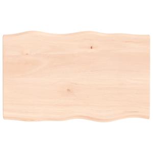 VidaXL Tafelblad natuurlijke rand 80x50x2 cm massief eikenhout