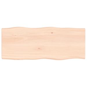 VidaXL Tafelblad natuurlijke rand 100x40x2 cm massief eikenhout