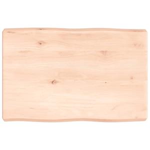 VidaXL Tafelblad natuurlijke rand 60x40x6 cm massief eikenhout