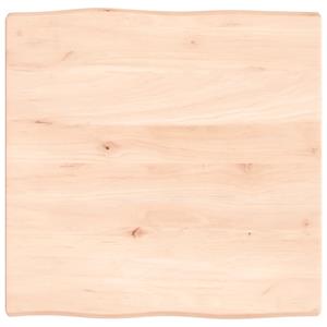 VidaXL Tafelblad natuurlijke rand 60x60x4 cm massief eikenhout