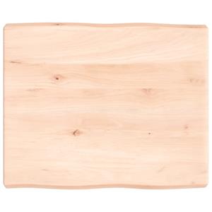 VidaXL Tafelblad natuurlijke rand 60x50x6 cm massief eikenhout