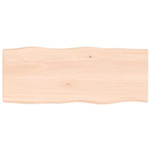 VidaXL Tafelblad natuurlijke rand 100x40x4 cm massief eikenhout