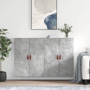 VidaXL Hangkasten 2 st 69,5x34x90 cm betongrijs