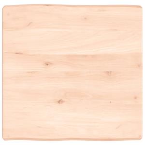 VidaXL Tafelblad natuurlijke rand 60x60x6 cm massief eikenhout