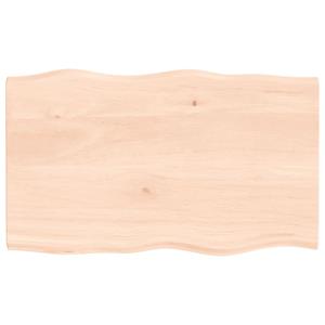 VidaXL Tafelblad natuurlijke rand 100x60x2 cm massief eikenhout