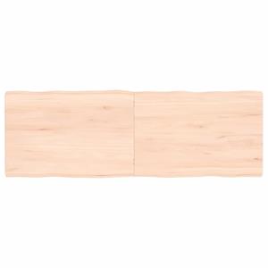 VidaXL Tafelblad natuurlijke rand 120x40x4 cm massief eikenhout