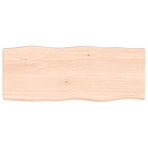 VidaXL Tafelblad natuurlijke rand 100x40x6 cm massief eikenhout