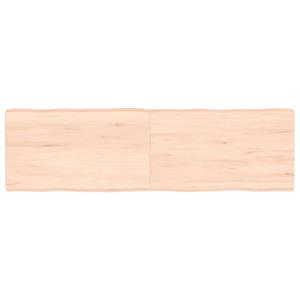 VidaXL Tafelblad natuurlijke rand 140x40x4 cm massief eikenhout