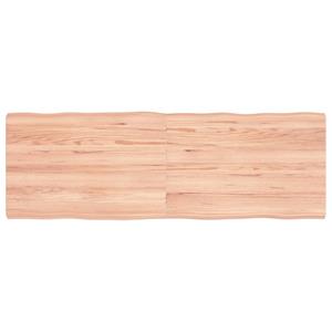 VidaXL Tafelblad natuurlijke rand 120x40x4 cm eikenhout lichtbruin