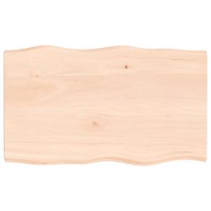 VidaXL Tafelblad natuurlijke rand 100x60x4 cm massief eikenhout