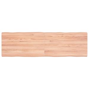 VidaXL Tafelblad natuurlijke rand 140x40x4 cm eikenhout lichtbruin