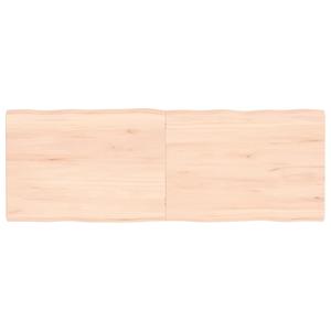 VidaXL Tafelblad natuurlijke rand 140x50x4 cm massief eikenhout