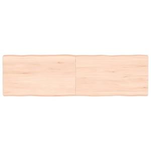 VidaXL Tafelblad natuurlijke rand 140x40x6 cm massief eikenhout